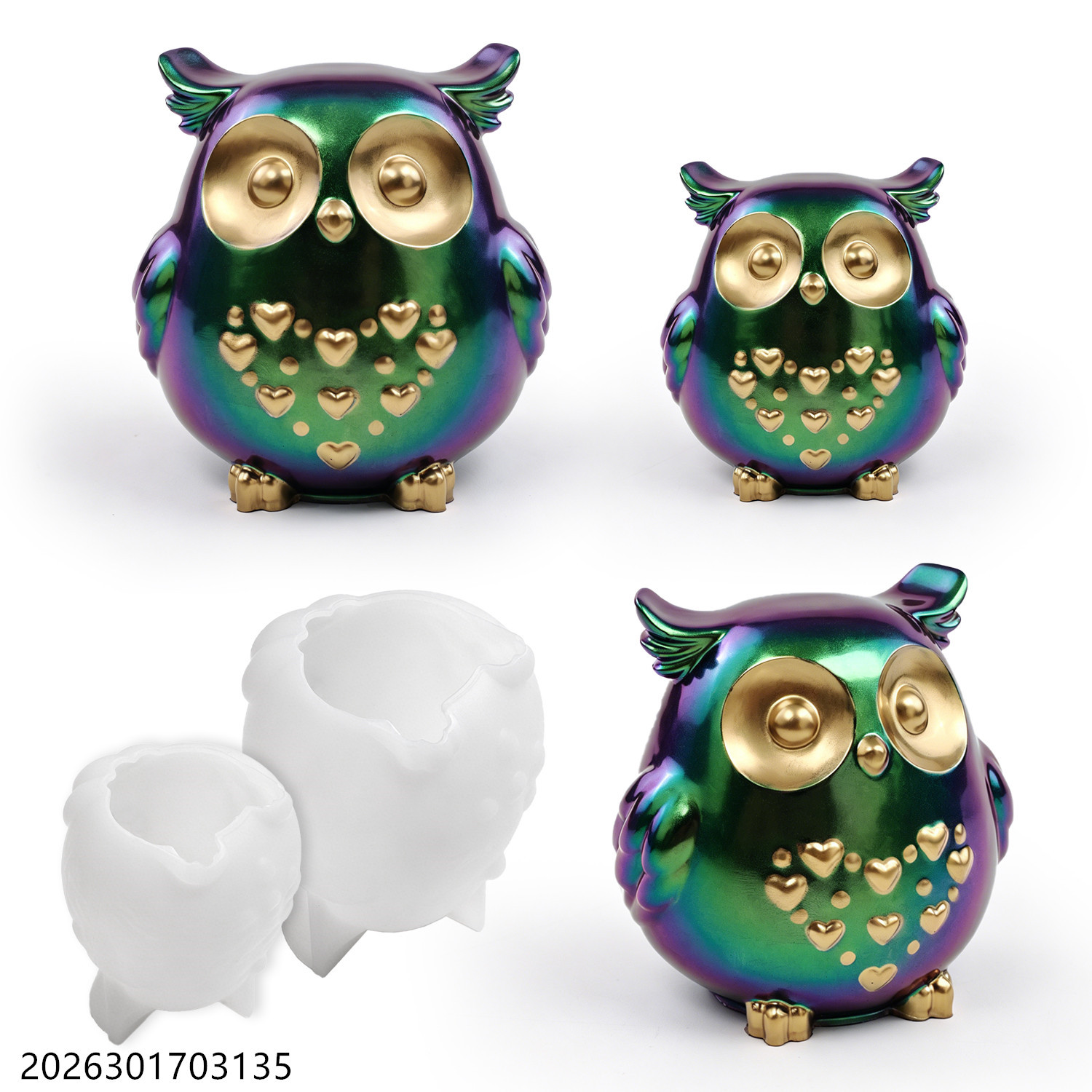 Soap Making Formula - フクロウシリコンモールド 3D鳥型セット DIYエポキシ樹脂石膏セメント石鹸作り香り付きキャンドルホルダークラフトギフト用