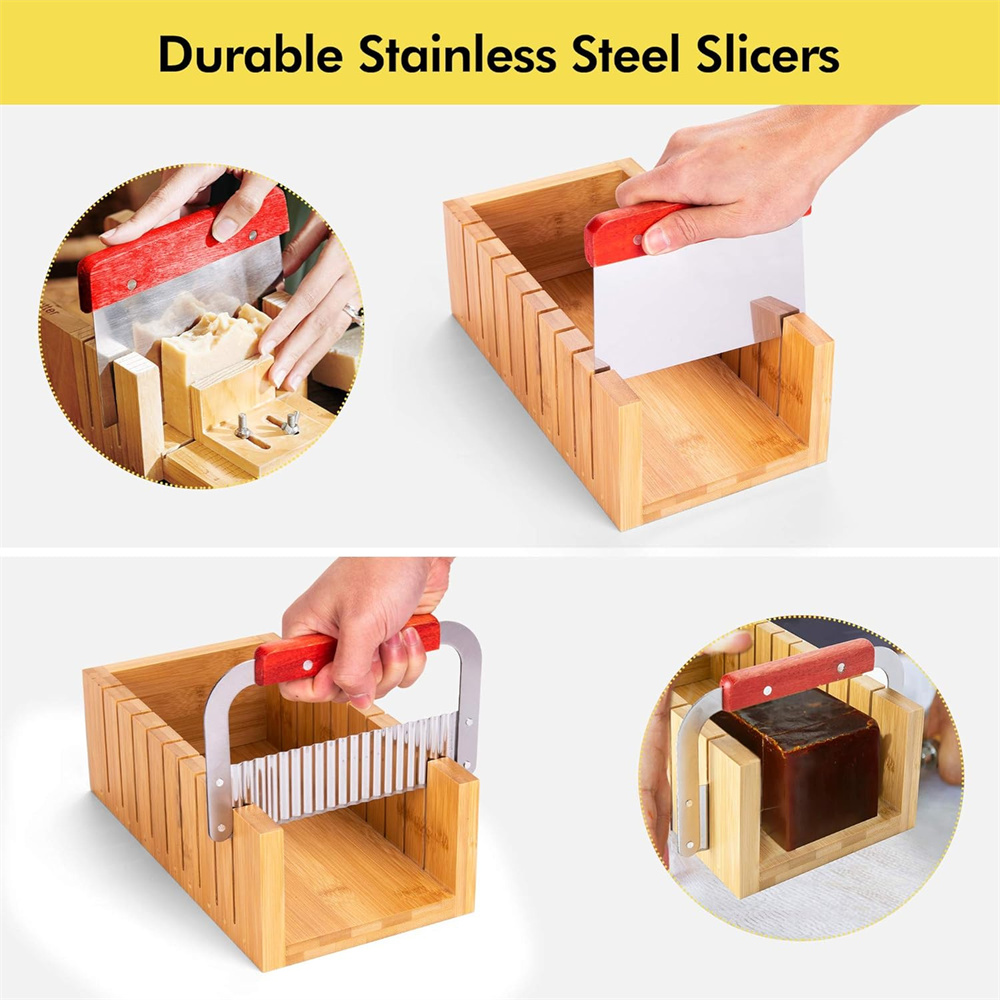 DIY 手作り石鹸作りキット 竹製カッティングボックスとシリ - Soap Making Formula のレビューと価格