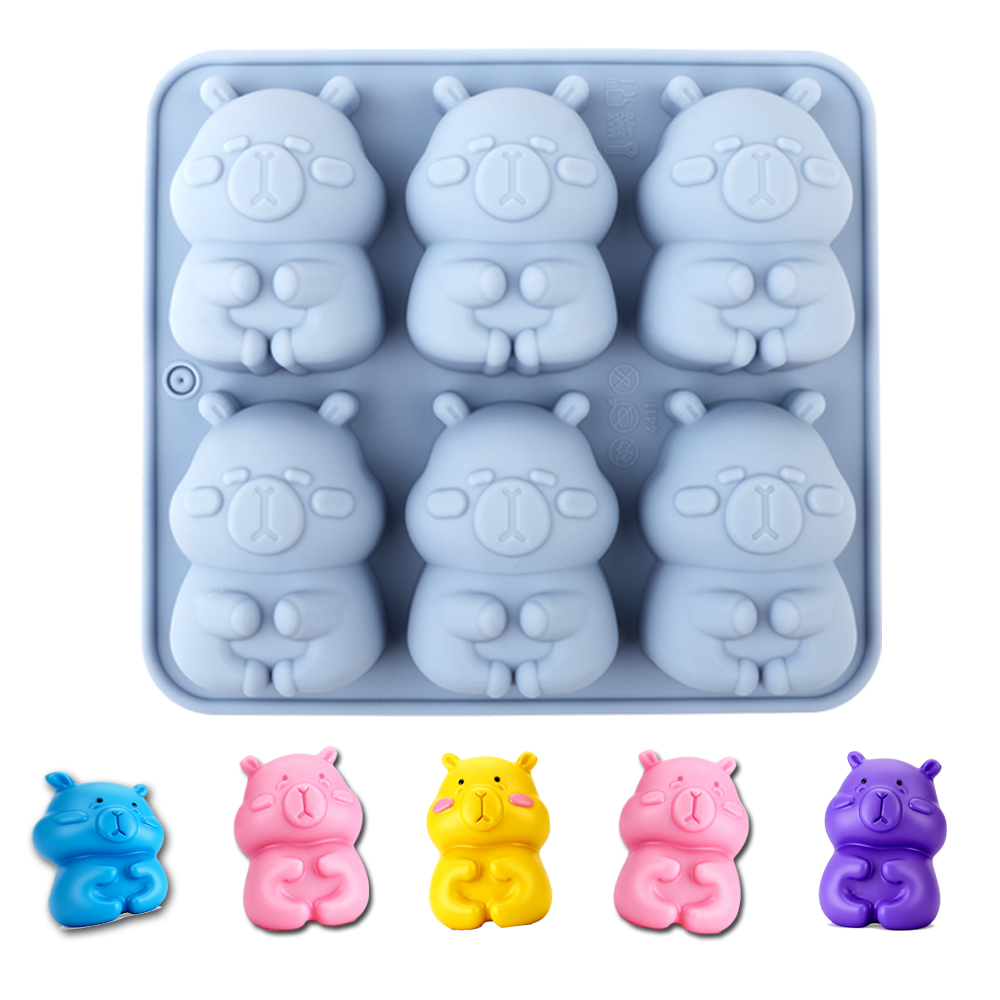 かわいいカピバラの形をしたシリコンケーキ型1個。チョコレート - Soap Making Formula のレビューと価格