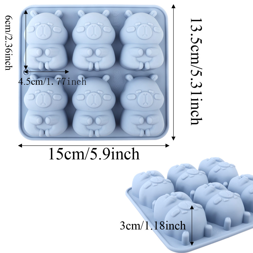 かわいいカピバラの形をしたシリコンケーキ型1個。チョコレート - Soap Making Formula のレビューと価格