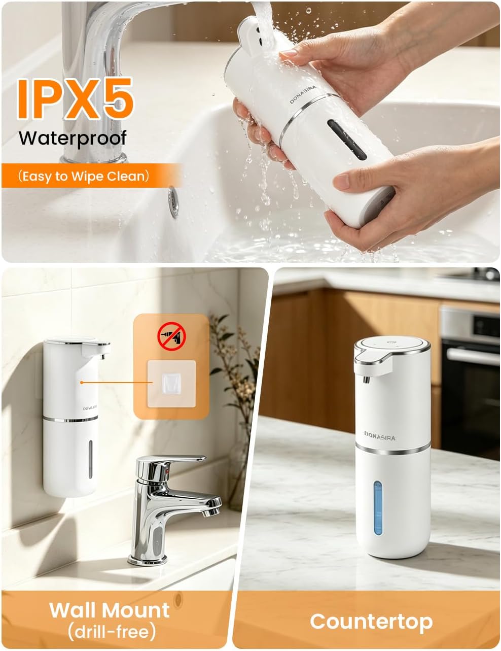 380ML容量 ライトディスプレイ 4段階調整可能な泡/液体 - Soap Making Foam のレビューと価格