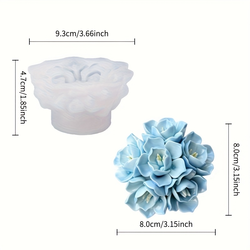 1つのアジサイの花型シリコンモールド、キャンドル、石鹸、樹脂 - Soap Making Formula のレビューと価格