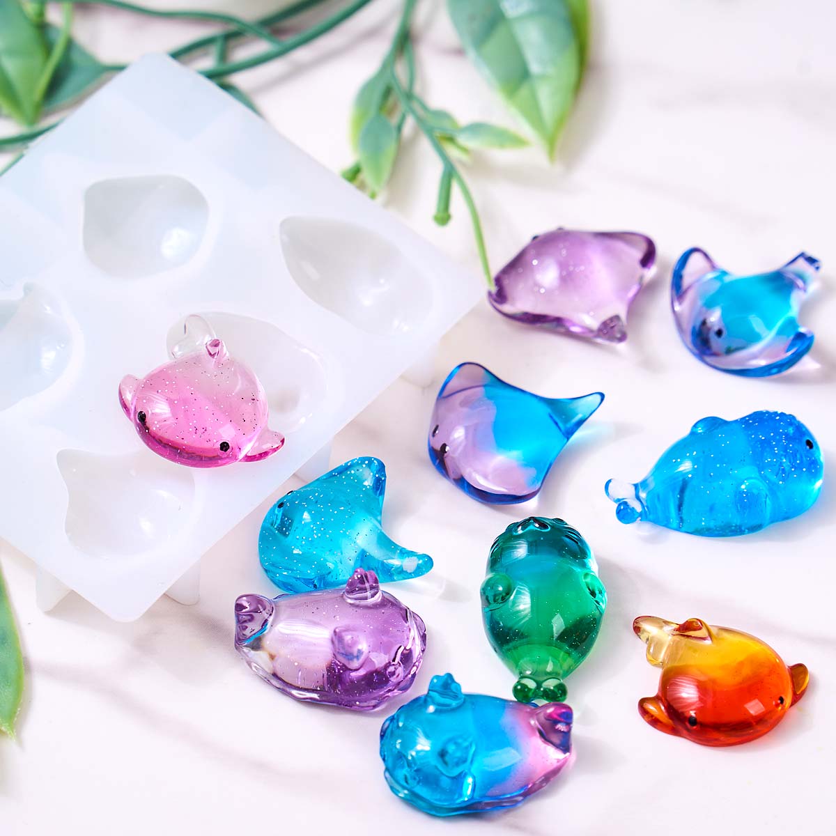 3Dヒーリング可愛いマンタ鯨シリコンモールドDIYキーホルダ - Soap Making Formula のレビューと価格