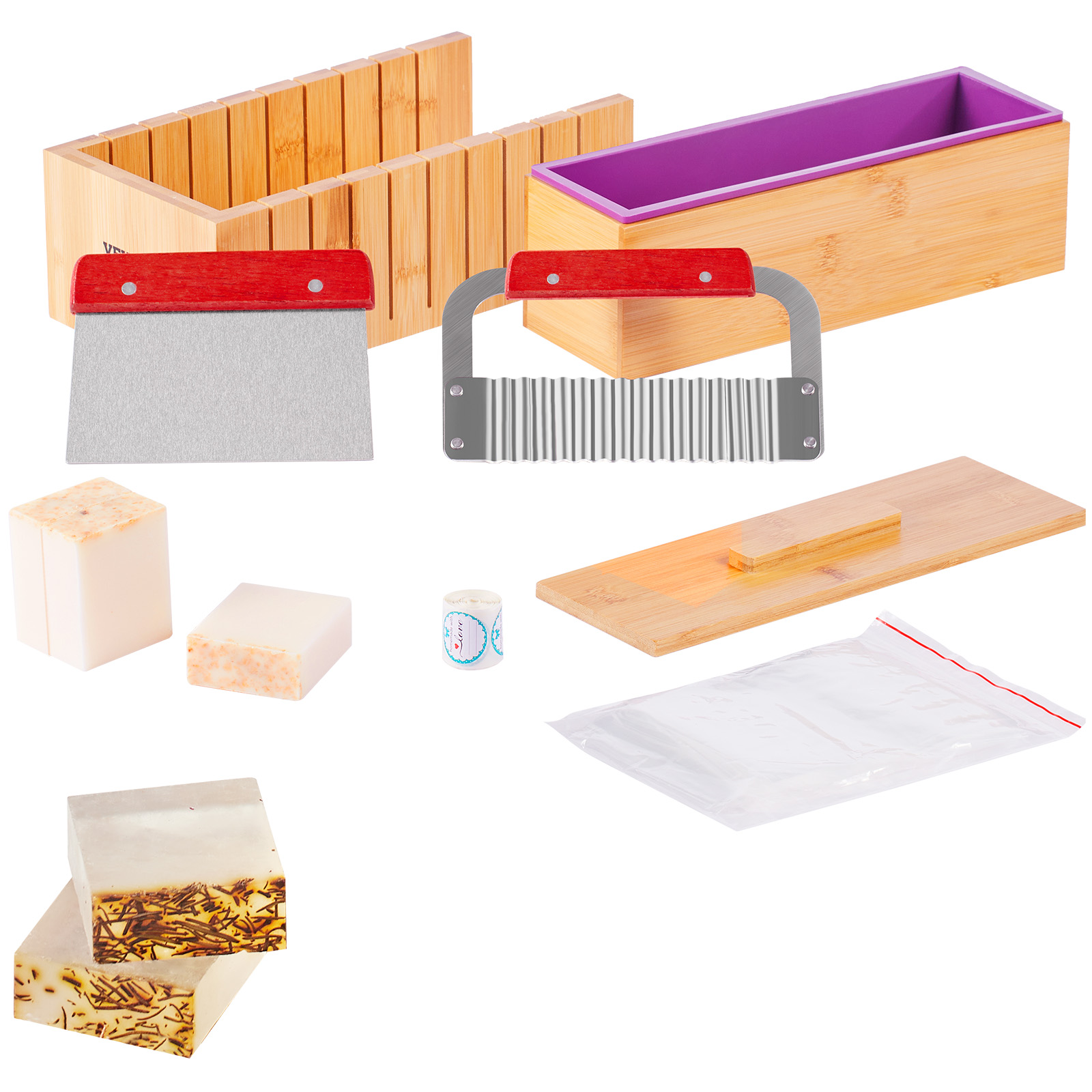 VEVOR石鹸作りキット 竹製カッティングボックスとインナー - Soap Making Formula のレビューと価格